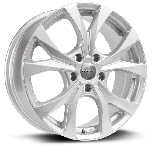 17X7 po. 5X114.3 mm Argent +55 mm / 64.1 mm 