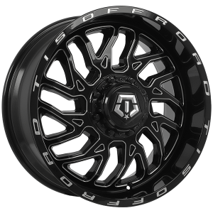 TIS Wheels 544.0 22x10.0 Noir lustre - Rebord usine
