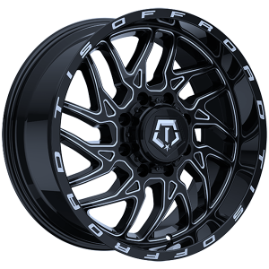 TIS Wheels 544.0 22x12.0 Noir lustre - Rebord usine