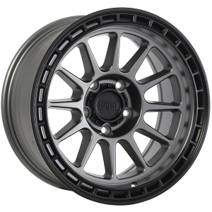 Ruffino HARD MOJAVE 17x8.5 Gris Satin - Contour noir
