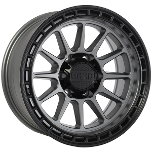 Ruffino HARD MOJAVE 17x8.5 Gris Satin - Contour noir